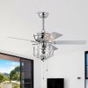 52-inch Indoor Ceiling Fan with Pull Chain,Reversible AC motors , Pull Chain--Chrome (No Include Bulb)