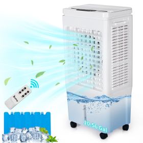 3 in 1 Portable Evaporative Cooler With dust filter,Indoor,Outdoor,2059CFM Personal Air Cooler,with remote control ,10.56 Gal Large Water Tank & Scrol