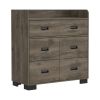 Edgemont 5-Drawer Dresser Dark Brown