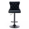 Furniture,Swivel Velvet Barstools Adjusatble Seat Height from 25-33 Inch,17.7 inch base, Modern Upholstered Bar Stools with Backs Comfortable Tufted f