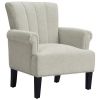 Accent Rivet Tufted Polyester Armchair ,Cream