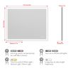 32x40 inch LED Bathroom Vanity Mirror Wall Mounted Adjustable White/Warm/Natural Lights Anti-Fog Touch Switch with Memory Modern Smart Large Bathroom