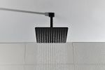 16 Inches Matte Black Shower Set System Bathroom Luxury Rain Mixer Shower Combo Set Ceiling Mounted Rainfall Shower Head Faucet (Contain Shower Faucet