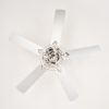 52-inch Indoor Ceiling Fan with Pull Chain,Reversible AC motors , Pull Chain--Chrome (No Include Bulb)