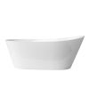 59" Acrylic Free Standing Tub - Classic Oval Shape Soaking Tub, Adjustable Freestanding Bathtub with Integrated Slotted Overflow and Chrome Pop-up Dra