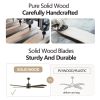 60" Modern Wood Ceiling Fan with Light and Remote Control,6-Speed Noiseless Reversible DC Motor, Ceiling Fan for Kitchen Dinning Living Room