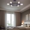 6 Light Modern Sputnik Lights Semi Flush Mount Ceiling Light Oil-Rubbed Bronze Finished