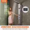 VEVOR Shower Panel System, 6 Shower Modes, LED & Screen Hydroelectricity Shower Panel Tower, Rainfall, Waterfall, 5 Massage Jets, Tub Spout, Handheld