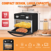 25L Intelligent oil-free cooking air oven 16 quart XL size 1500W electric oven separated oil filter 360¬∞ air circulation timer and non-stick pan low