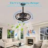 18.1" Caged Ceiling Fan with Remote Control,Timer, 3 Speeds Indoor Ceiling Fan for Farmhouse, Bedroom Living Room(No include Bulbs)