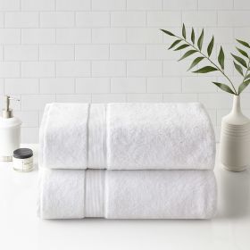 100% Cotton Bath Sheet Antimicrobial 2 Piece Set (Color: as Pic)