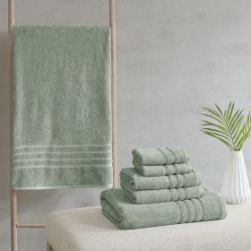 Sustainable Antimicrobial Bath Towel 6 Piece Set (Color: as Pic)